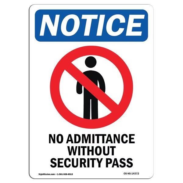 Safety Sign, OSHA Notice, 7